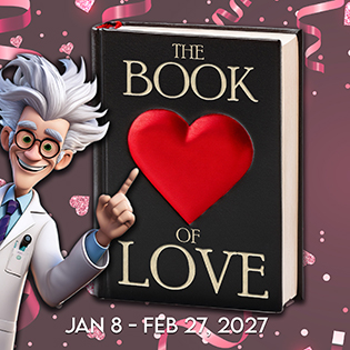 The Book of Love at the Pines Dinner Theatre in Allentown, playing live on stage January 8 - February 27, 2027
