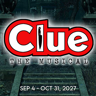 Clue, the Musical at the Pines Dinner Theatre in Allentown, playing live on stage September 4 - October 31, 2027